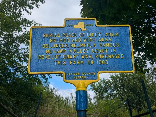 BURIAL PLACE OF LIEUT. ADAM HELMER REVOLUTIONARY WAR MEMORIAL MARKER