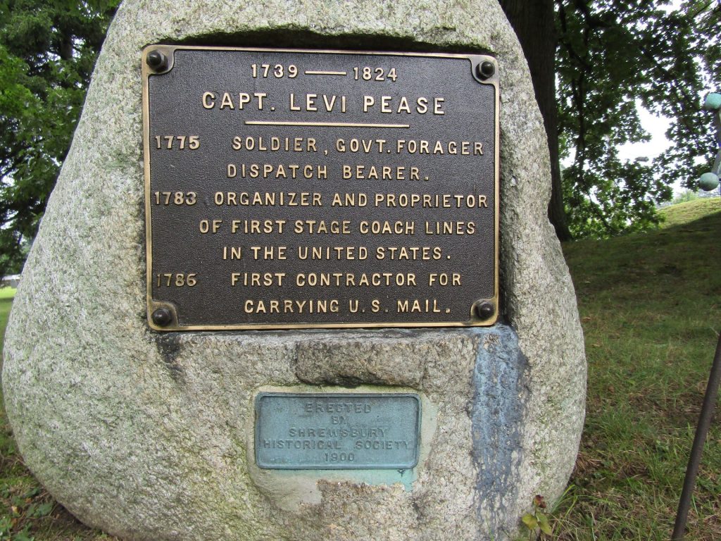 CAPT. LEVI PEASE REVOLUTIONARY WAR SOLDIER MEMORIAL PLAQUE