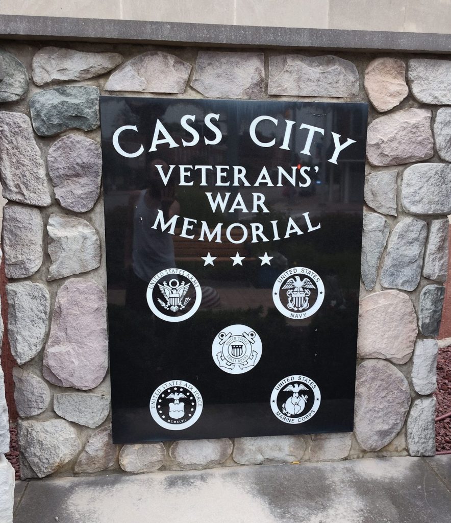 CASS CITY VETERANS’ WAR MEMORIAL PLAQUE A