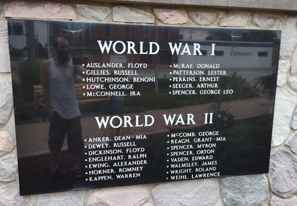 CASS CITY VETERANS’ WAR MEMORIAL PLAQUE B