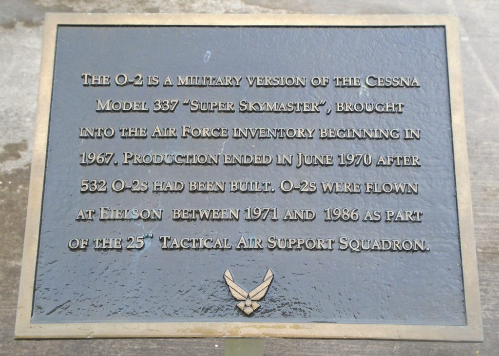 CESSNA O-2A “SKYMASTER” MEMORIAL PLAQUE B