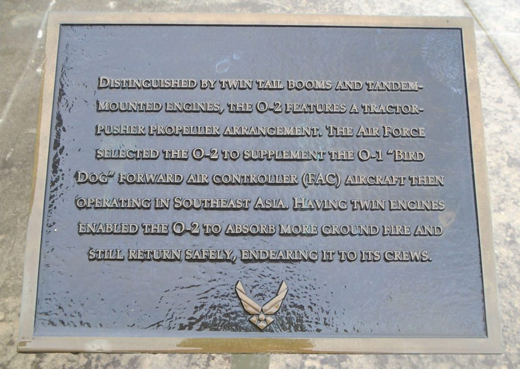 CESSNA 0-2A “SKYMASTER” MEMORIAL AIRCRAFT PLAQUE C