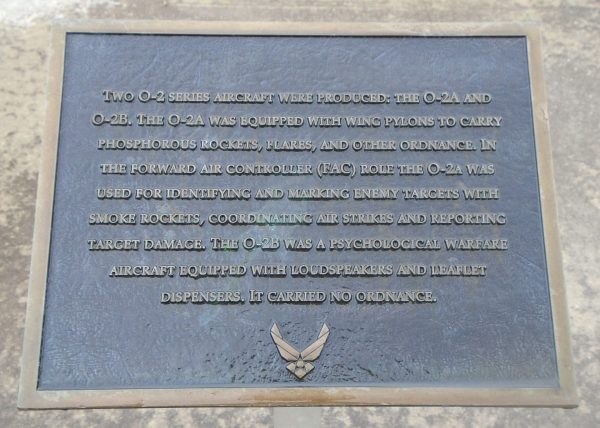 CESSNA O-2A “SKYMASTER” MEMORIAL AIRCRAFT PLAQUE D