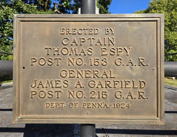 CHARTIERS CEMETERY CIVIL WAR MEMORIAL PLAQUE