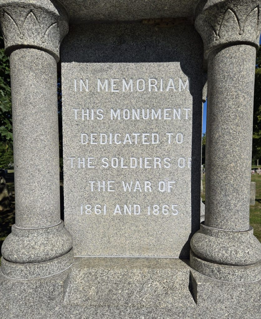 CHARTIERS CEMETERY CIVIL WAR MEMORIAL STONE A