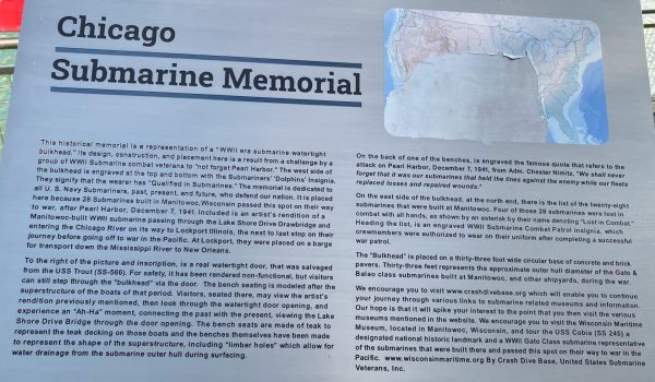 CHICAGO SUBMARINE MEMORIAL PLAQUE