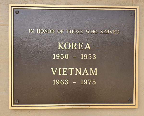 CITIZENS OF HERMINIE KOREA AND VIETNAM WAR MEMORIAL PLAQUE