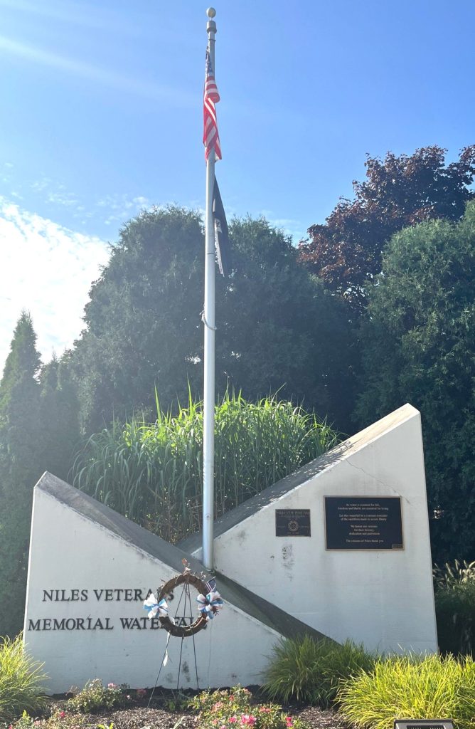 CITIZENS OF NILES ALL VETERANS MEMORIAL WATERFALL STONE