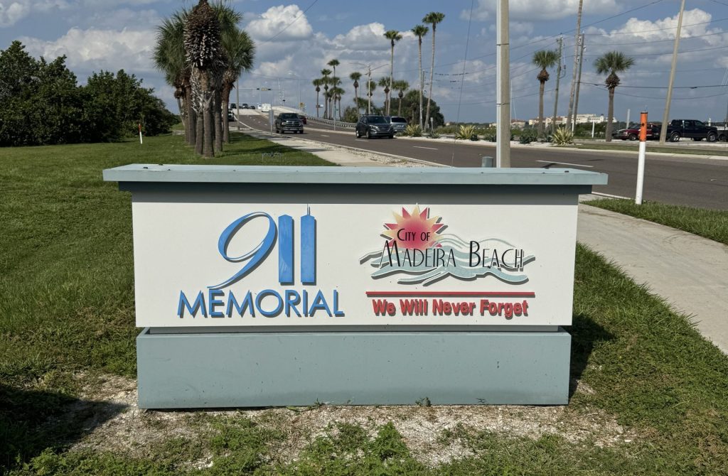 CITY OF MADEIRA BEACH 911 MEMORIAL ENTRANCE STONE