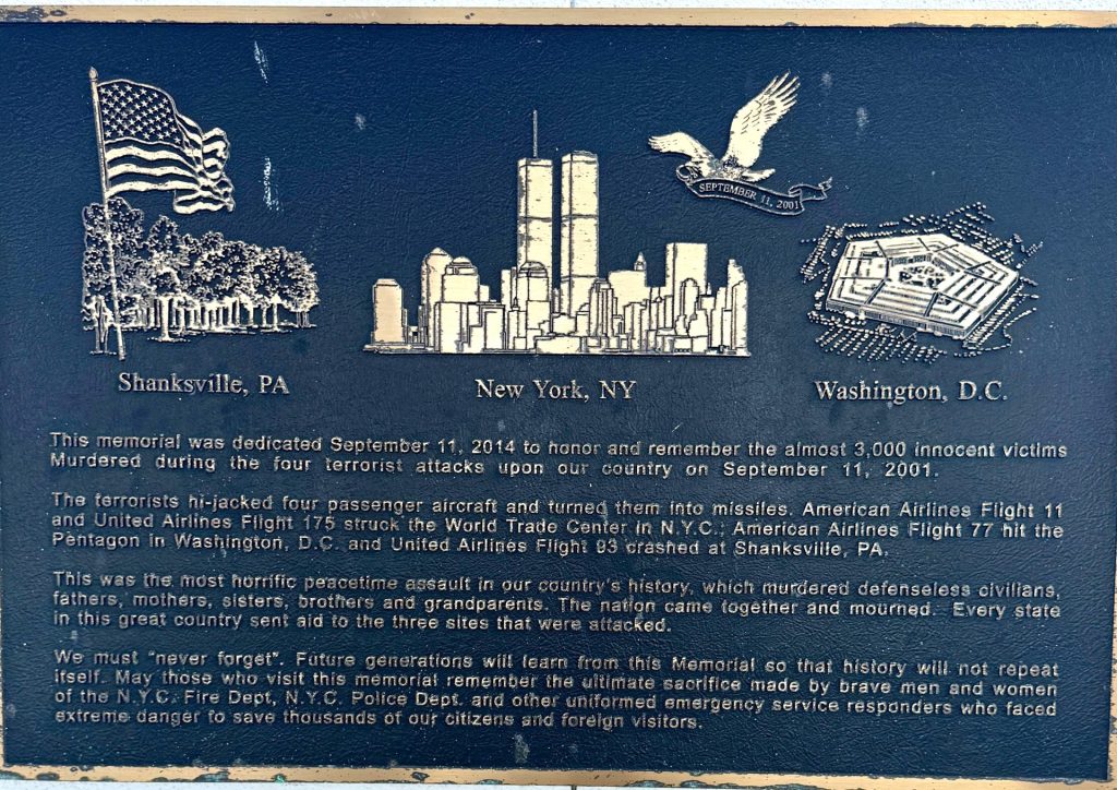 CITY OF MADEIRA BEACH SEPTEMBER 11, 2001 MEMORIAL PLAQUE