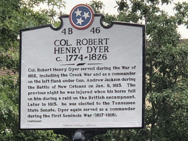 COL. ROBERT HENRY DYER WAR MEMORIAL MARKER