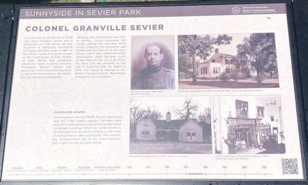 COLONEL GRANVILLE SEVIER MEMORIAL PANEL