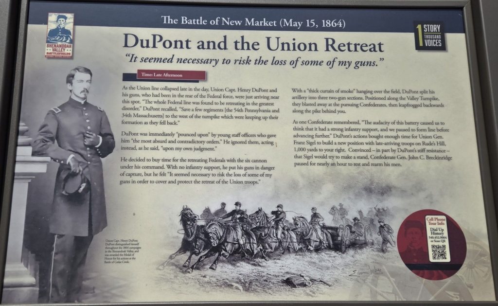 DUPONT AND THE UNION RETREAT WAR MEMORIAL PANEL
