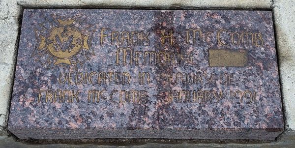 FRANK H. MCCOMB WAR MEMORIAL STONE