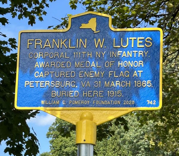 FRANKLIN W. LUTES MEDAL OF HONOR WAR MEMORIAL MARKER