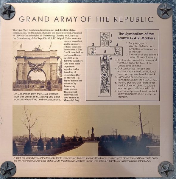GRAND ARMY OF THE REPUBLIC WAR MEMORIAL PLAQUE