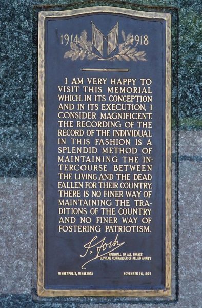 HENNEPIN COUNTY VICTORY MEMORIAL DRIVE PLAQUE B