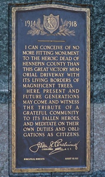 HENNEPIN COUNTY VICTORY MEMORIAL DRIVE PLAQUE C