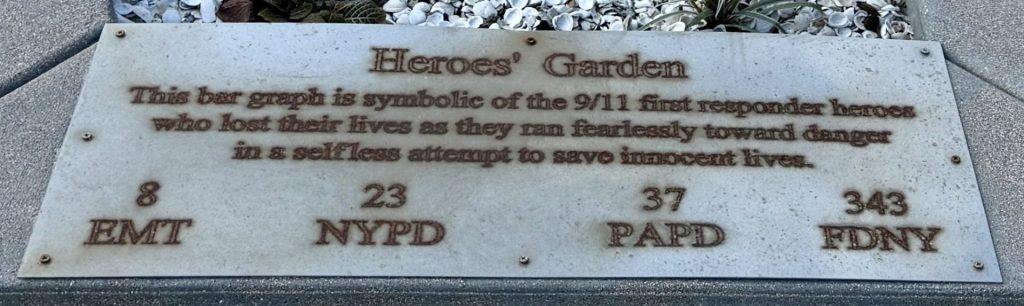 HEROES’ GARDEN 9/11 MEMORIAL PLAQUE