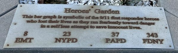 HEROES’ GARDEN 9/11 MEMORIAL PLAQUE