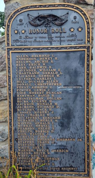 INGHAM COUNTY KOREAN WAR SUPREME SACRIFICE MEMORIAL PLAQUE