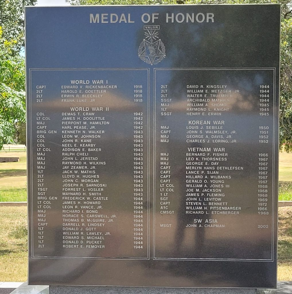 JBSA LACKLAND MEDAL OF HONOR WAR MEMORIAL