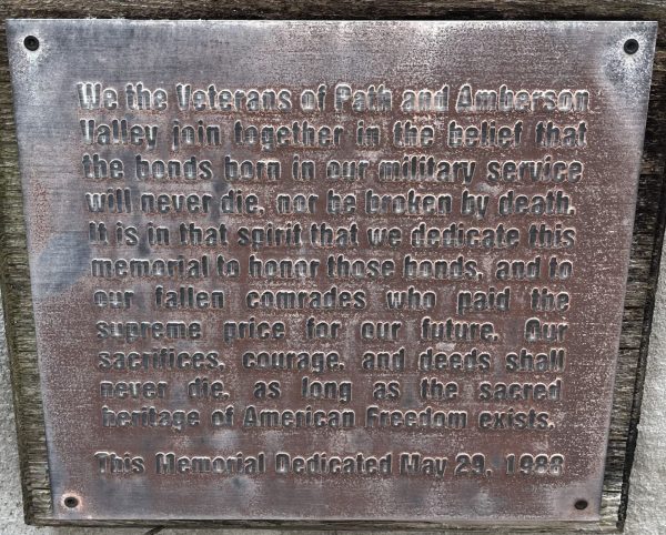 JAMES W. MCCARTNEY POST 232 VETERAN’S MEMORIAL PLAQUE