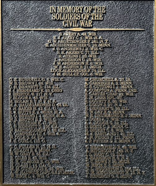 L.H. MOORE SOLDIER MEMORIAL MONUMENT PLAQUE C