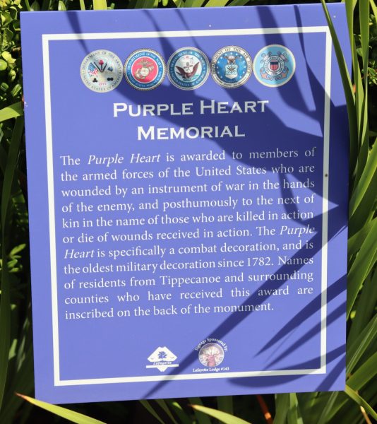 LAFAYETTE COMBAT WOUNDED VETERANS WAR MEMORIAL PLAQUE