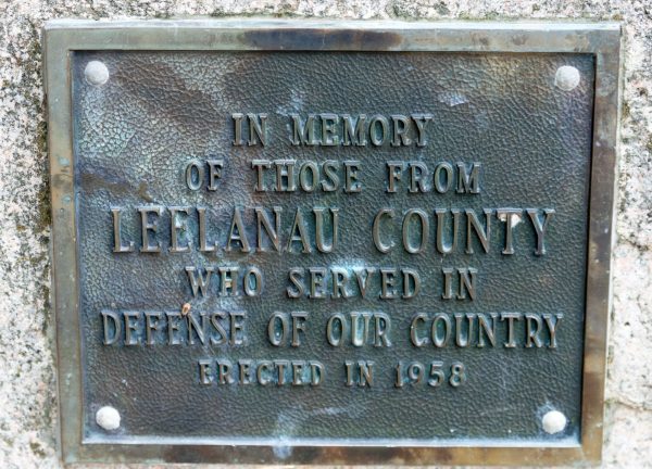 LEELANAU COUNTY WAR VETERANS MEMORIAL PLAQUE