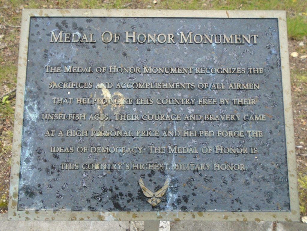 MEDAL OF HONOR MONUMENT PLAQUE A