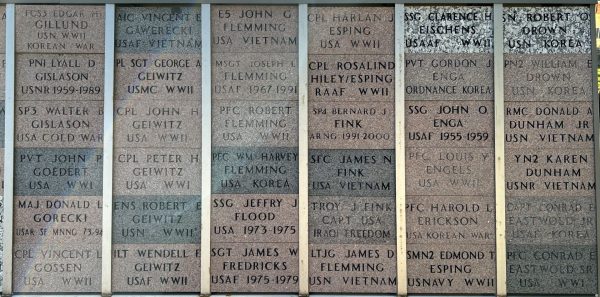 MINNEOTA-GHENT-TAUNTON-VETERAN’S MEMORIAL BRICKS SECTION F