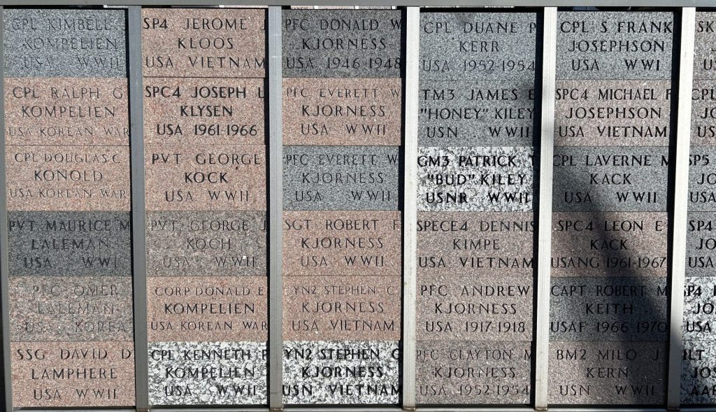 MINNEOTA-GHENT-TAUNTON-VETERAN’S MEMORIAL BRICKS SECTION G