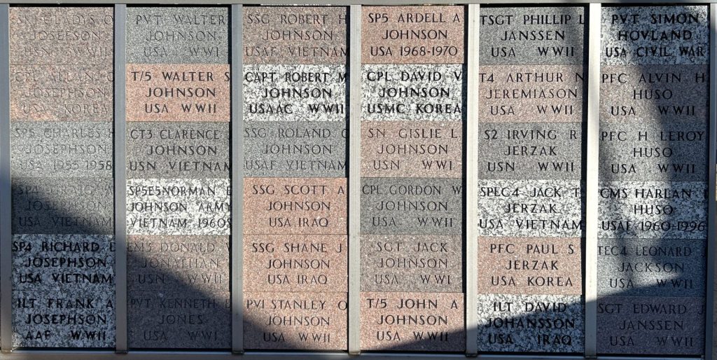 MINNEOTA-GHENT-TAUNTON-VETERAN’S MEMORIAL BRICKS SECTION H