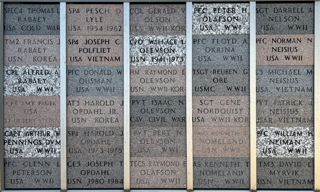 MINNEOTA-GHENT-TAUNTON-VETERAN’S MEMORIAL BRICKS SECTION I