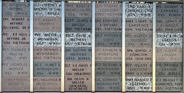 MINNEOTA-GHENT-TAUNTON-VETERAN’S MEMORIAL BRICKS SECTION J