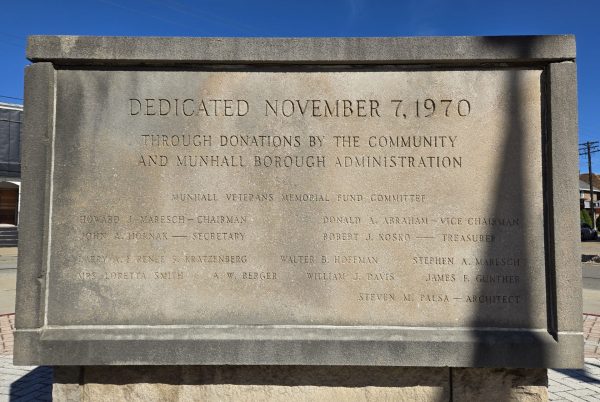 MUNHALL BOROUGH VETERANS MEMORIAL BACK