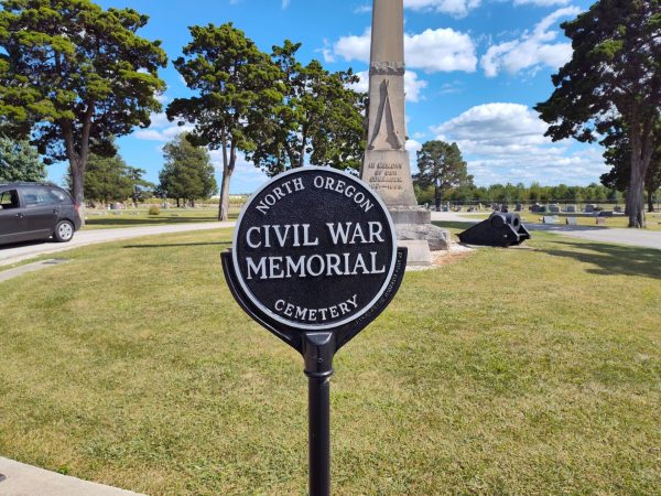 NORTH OREGON CEMETERY CIVIL WAR MEMORIAL PLAQUE