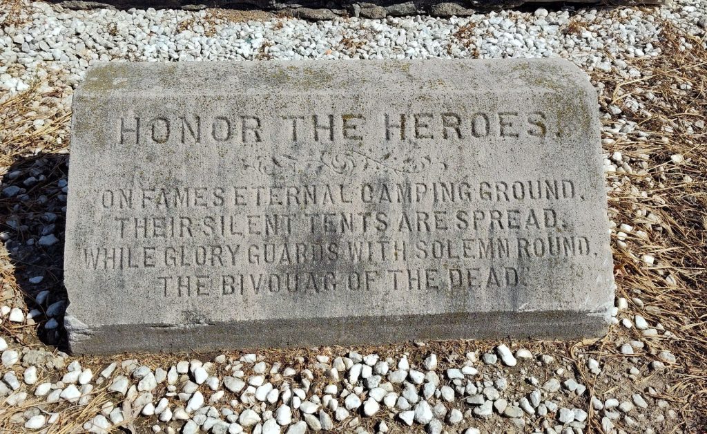 NORTH OREGON CEMETERY CIVIL WAR MEMORIAL STONE