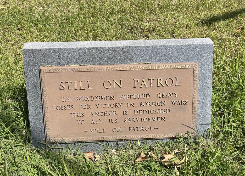 PASADENA, MD STILL ON PATROL WAR MEMORIAL ANCHOR PLAQUE