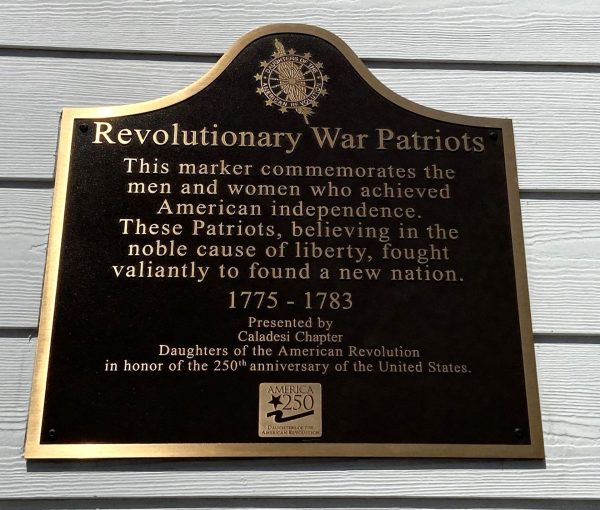 REVOLUTIONARY WAR PATRIOTS MEMORIAL PLAQUE DUNEDIN