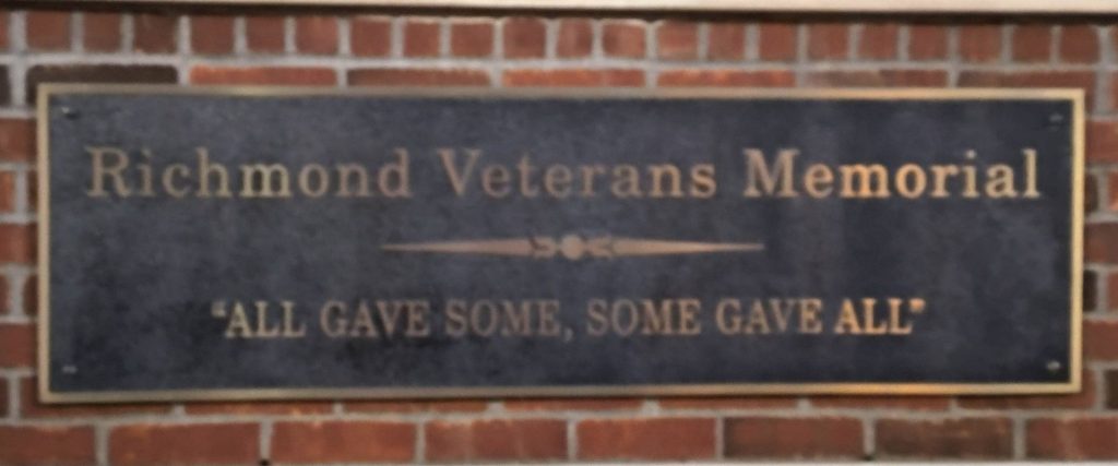 RICHMOND, MI VETERANS MEMORIAL PLAQUE A