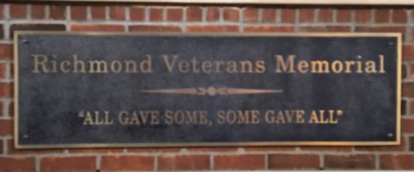RICHMOND, MI VETERANS MEMORIAL PLAQUE A