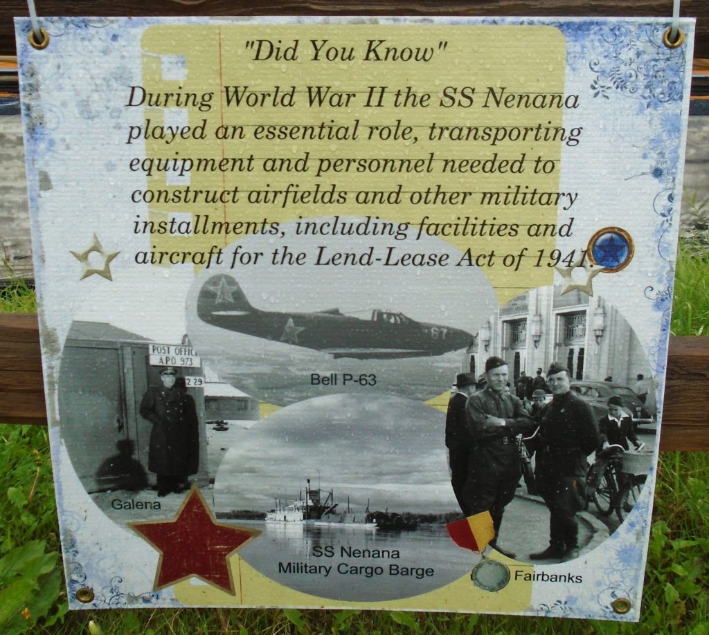 SS NENANA IN WORLD WAR II MEMORIAL PLAQUE