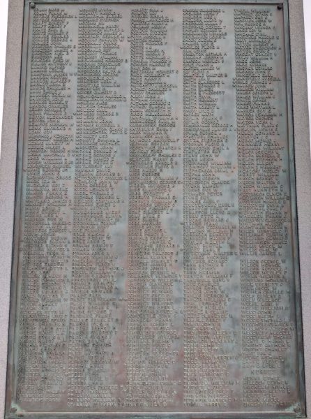 SANILAC COUNTY WORLD WAR VETERANS MEMORIAL PLAQUE B