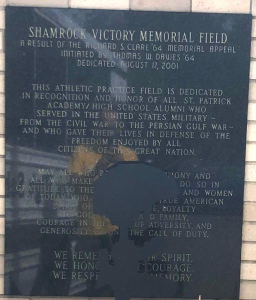 SHAMROCK VICTORY MEMORIAL FIELD PLAQUE
