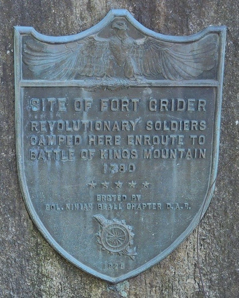 SITE OF FORT GRIDER REVOLUTIONARY WAR MEMORIAL PLAQUE