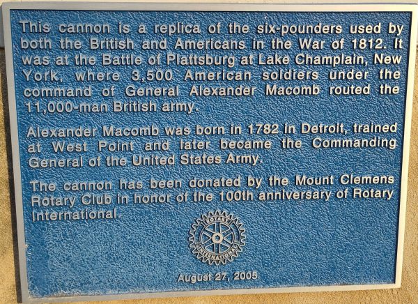 SIX POUNDER REPLICA WAR MEMORIAL PLAQUE
