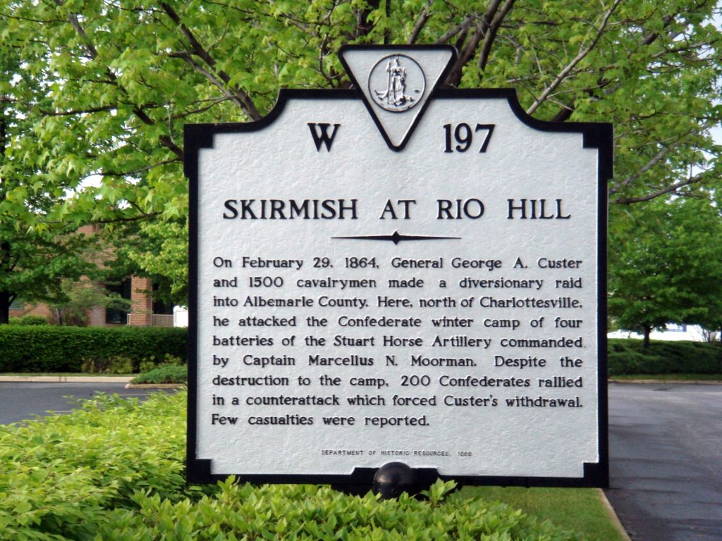 SKIRMISH AT RIO HILL WAR MEMORIAL MARKER