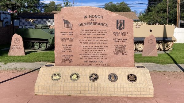 THE FOUNTAIN VALLEY VETERANS MEMORIAL ROCK BACK